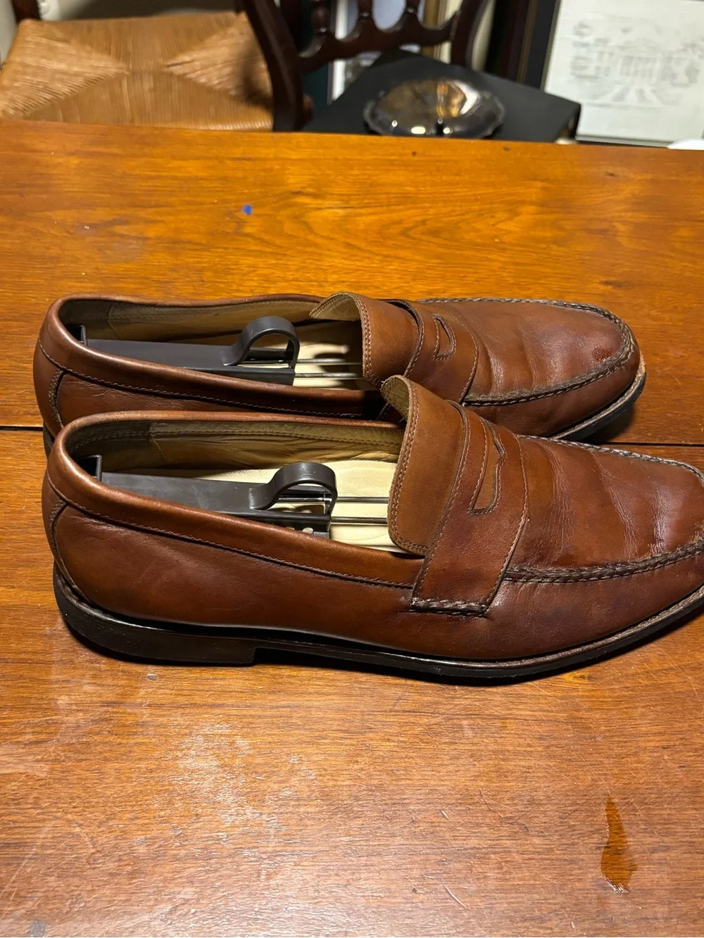 Johnston & Murphy Men’s Tan Leather Penny Loafers Size 10M Style 20-7796